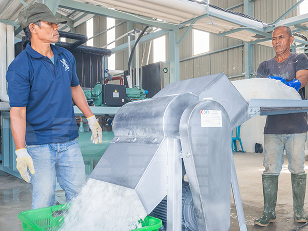 2 máquinas para hacer hielo en bloque de enfriamiento directo de 15 toneladas para un cliente indonesio