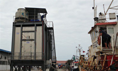Mozambique-- sistema automático de almacenamiento de hielo en escamas de 40T
