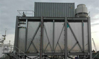 Mozambique-- sistema automático de almacenamiento de hielo en escamas de 40T