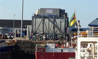 Mozambique-- sistema automático de almacenamiento de hielo en escamas de 40T